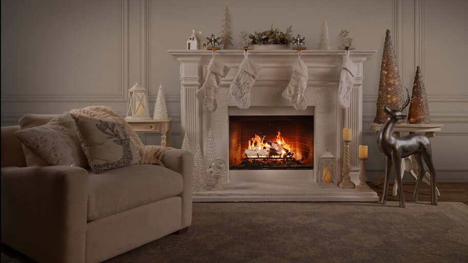 White Christmas Fireplace