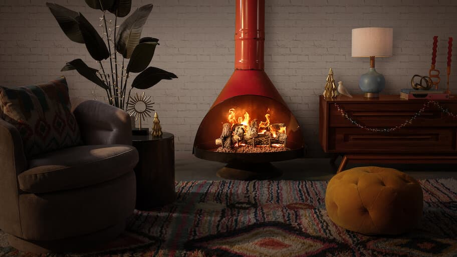 Mid-Century Modern Fireplace