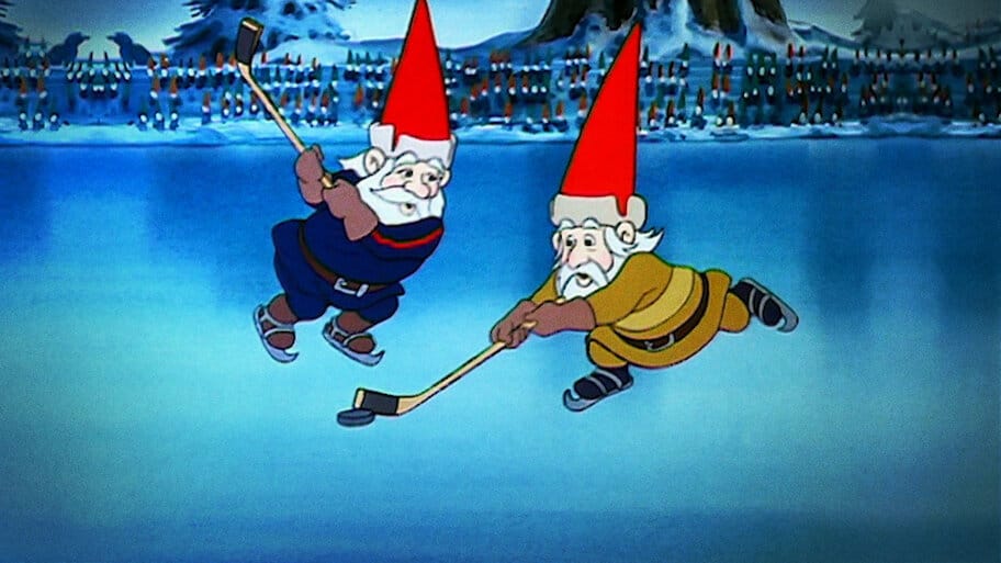 Los gnomos en la nieve backdrop