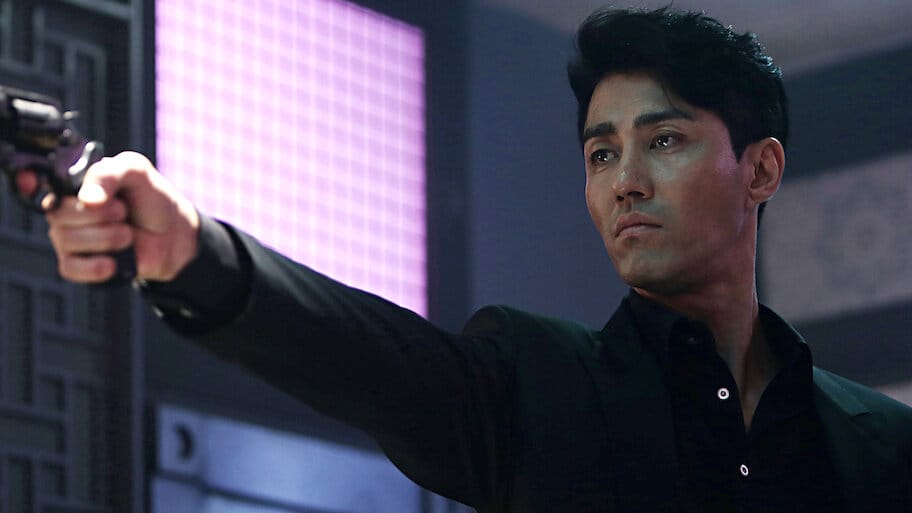 Man on High Heels backdrop