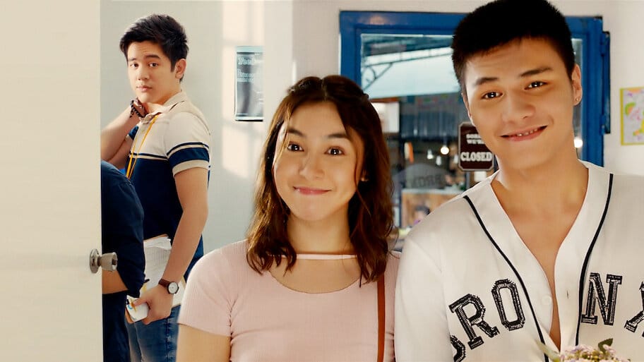 Vince and Kath and James backdrop