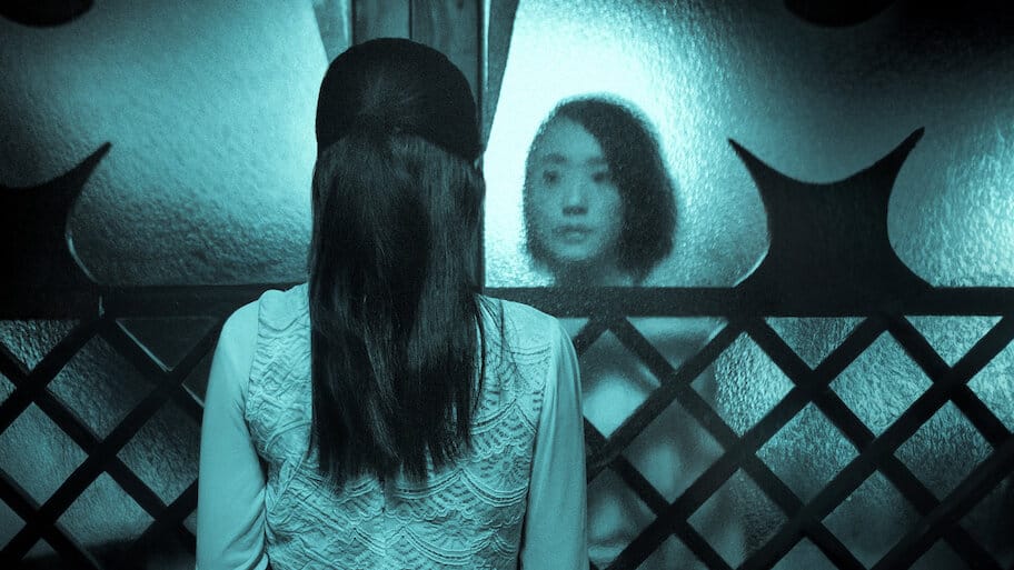 A House of Blocks backdrop