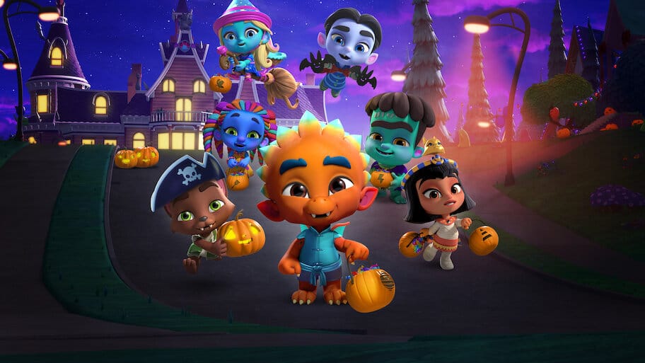 Super Monsters Save Halloween backdrop