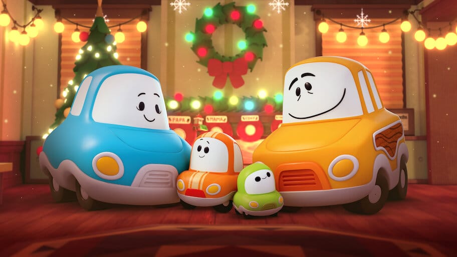 A Go! Go! Cory Carson Christmas backdrop