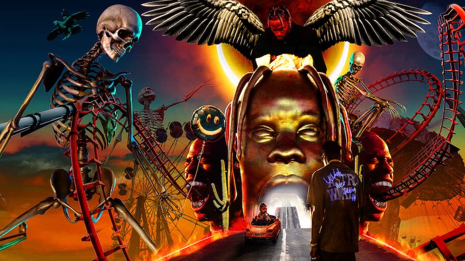 Travis Scott: Look Mom I Can Fly backdrop