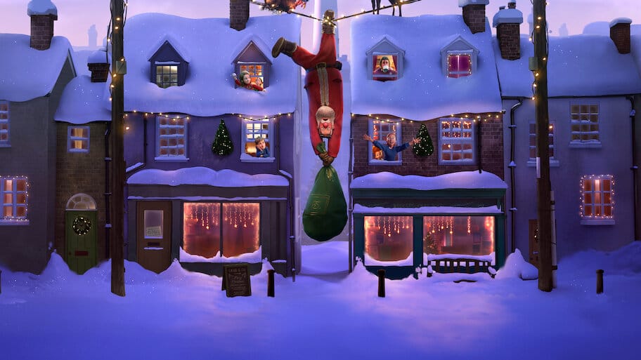 That Christmas backdrop