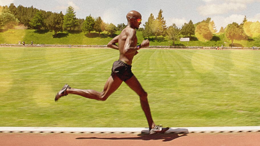 Mo Farah, No Easy Mile backdrop