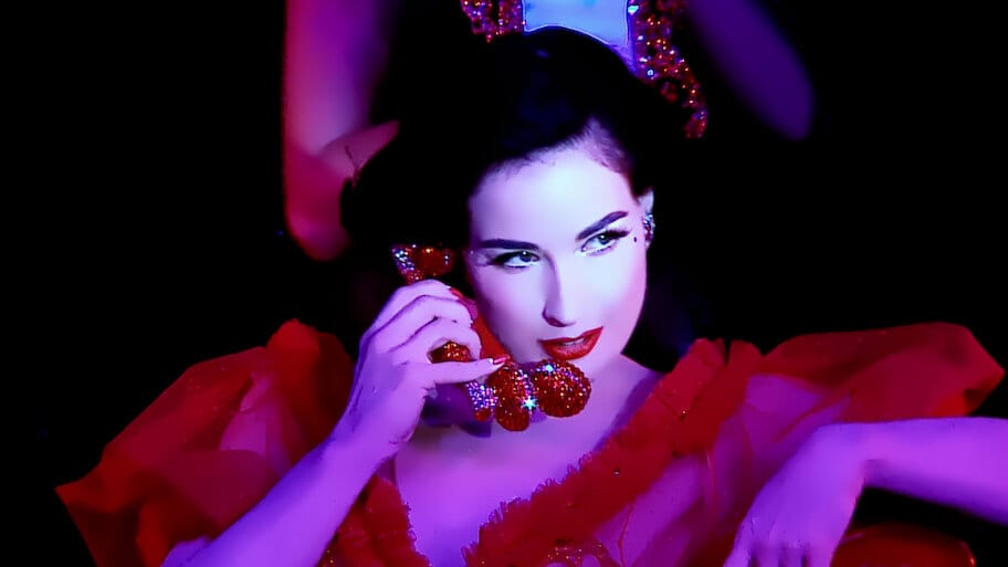 Crazy Horse, Paris with Dita Von Teese backdrop