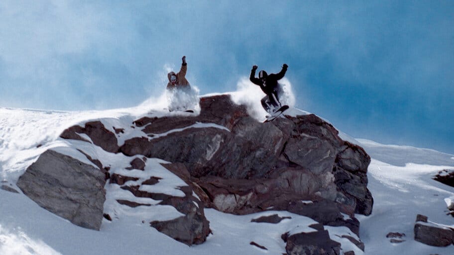 Snowboarder backdrop