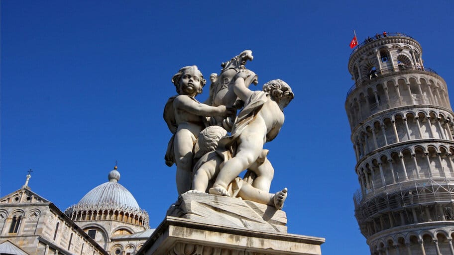 The Riddle of the Leaning Tower backdrop