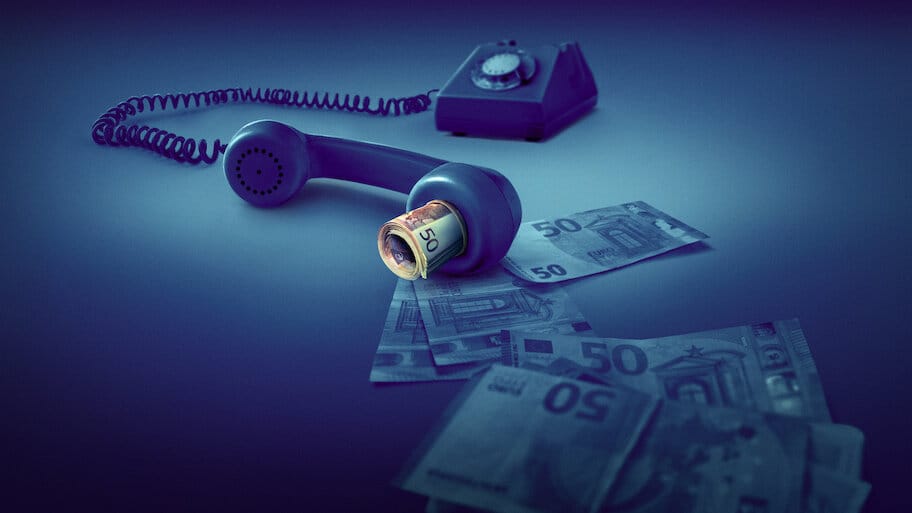 The Masked Scammer backdrop