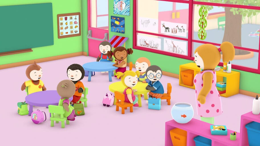 Charley Goes to School backdrop