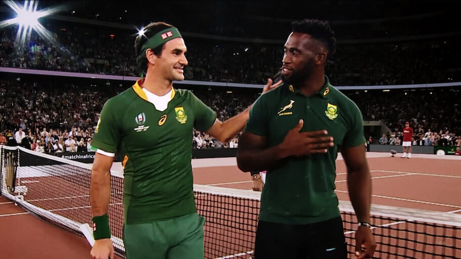 Roger Federer. The Reunion. backdrop