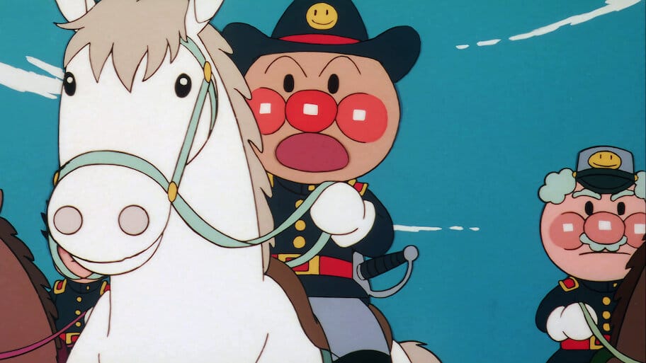 Anpanman: Yakisoba man and Black Cactus Man backdrop