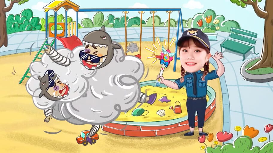 Safety Police backdrop