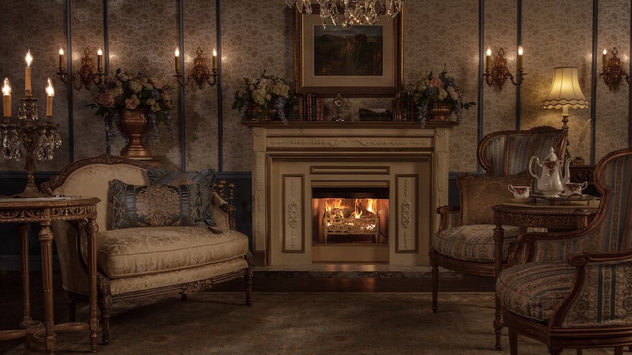 Bridgerton: Fireplace backdrop