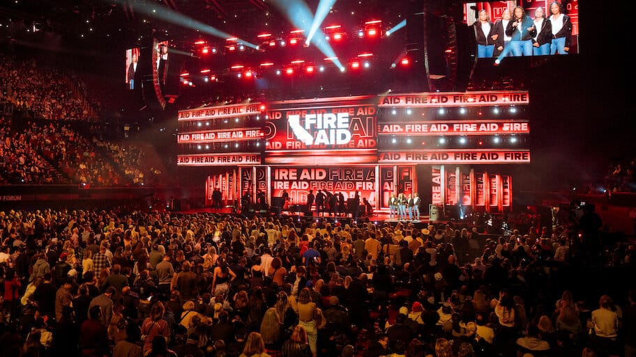 FireAid Benefit Concert backdrop