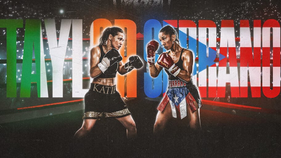 Katie Taylor vs. Amanda Serrano 3 backdrop