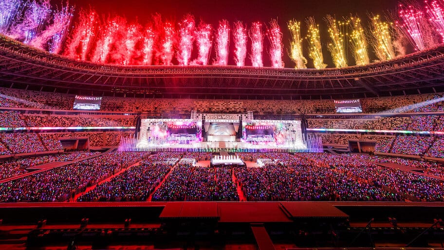 Snow Man 1st Stadium Live Snow World backdrop