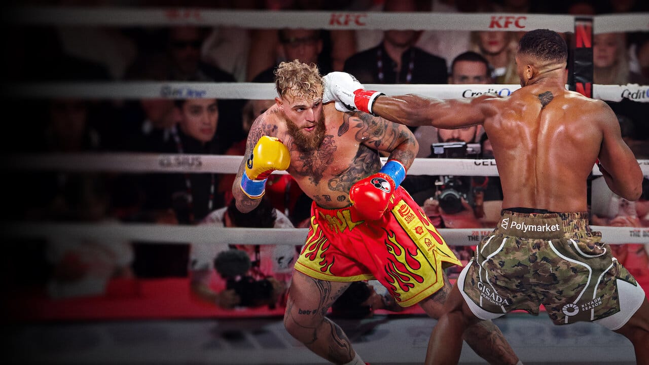 Jake Paul vs. Anthony Joshua backdrop
