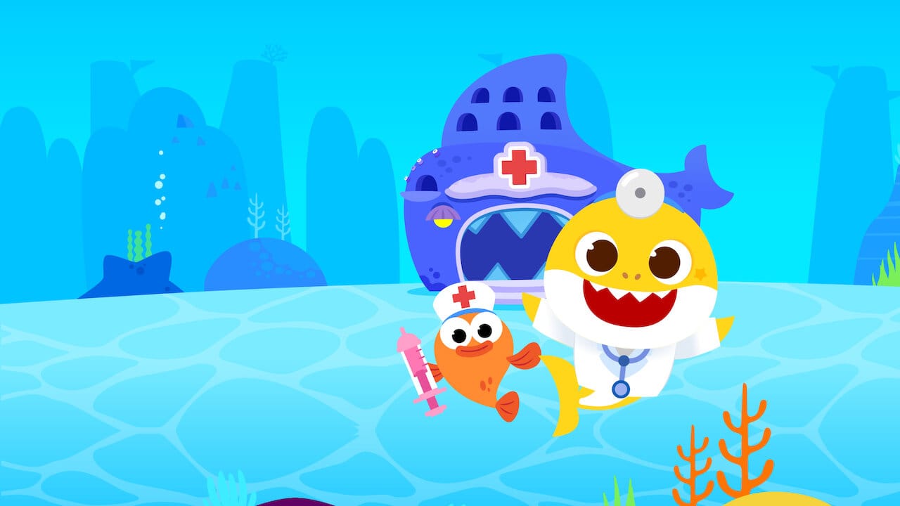 Baby Shark Hospital Play backdrop