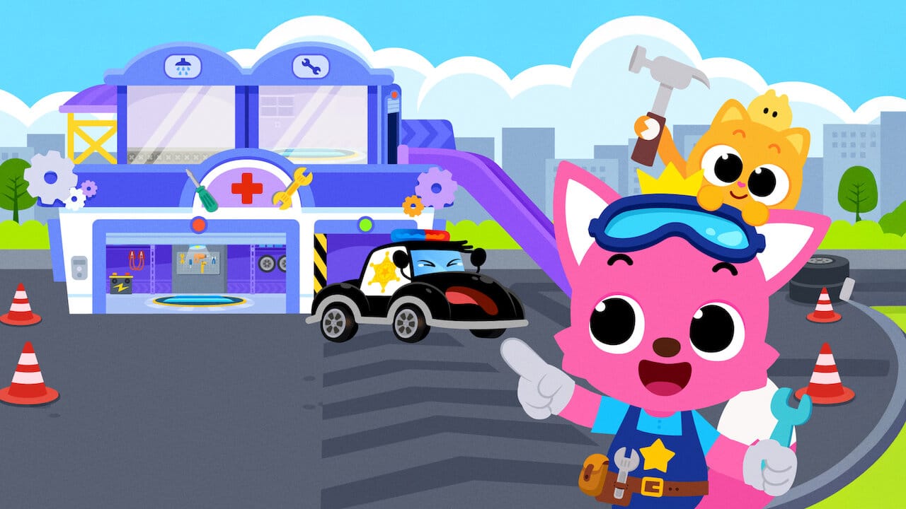 Pinkfong Car Mechanic backdrop