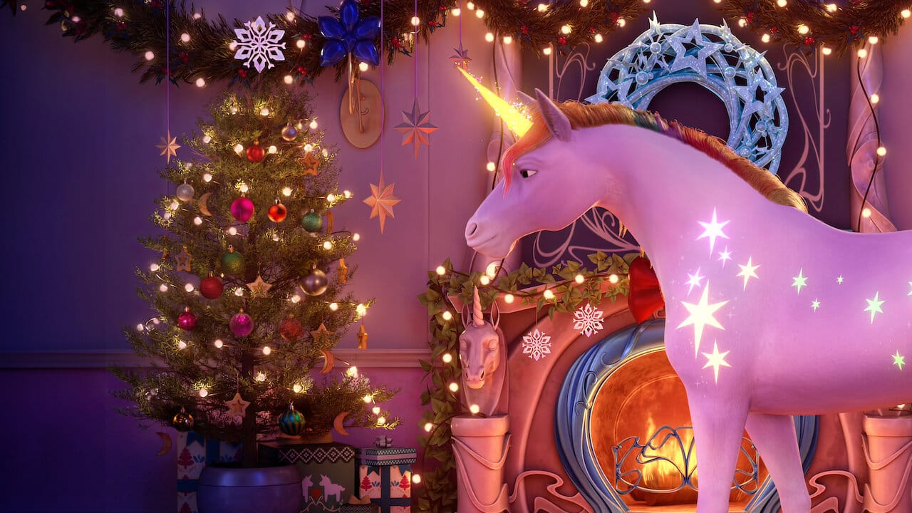 Unicorn Academy: Holiday Fireplace backdrop