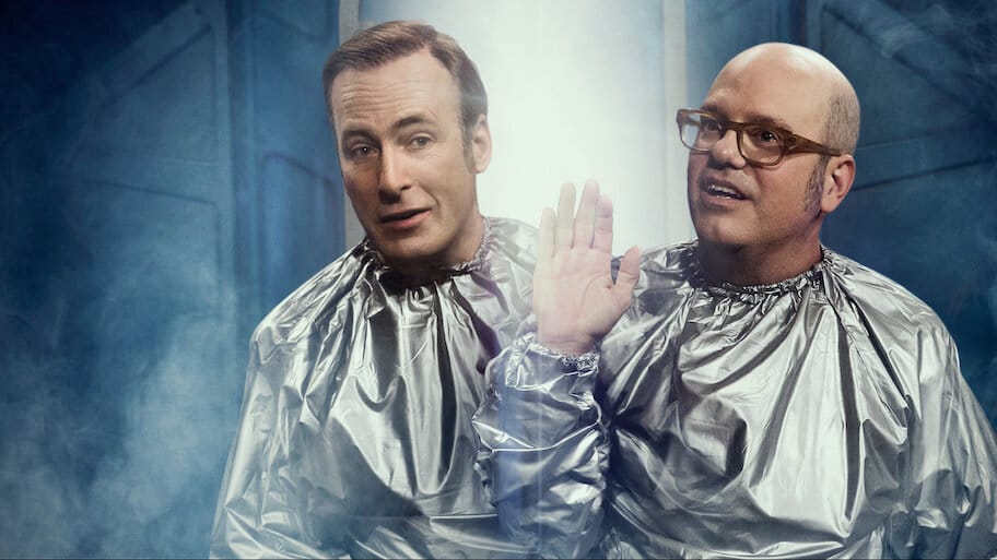 W/ Bob & David backdrop