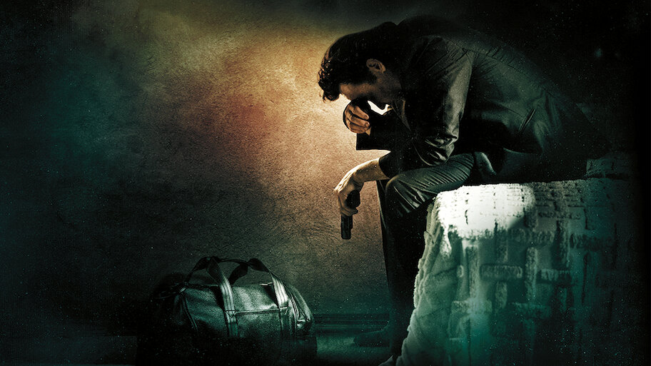 The Bag Man backdrop