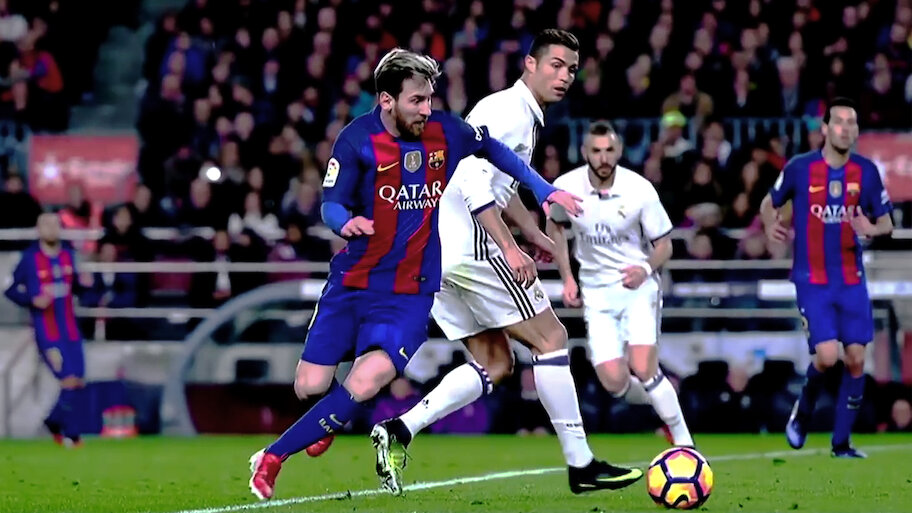 Ronaldo Vs Messi: Face Off! backdrop